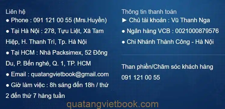 liên hệ quà tặng vietbook