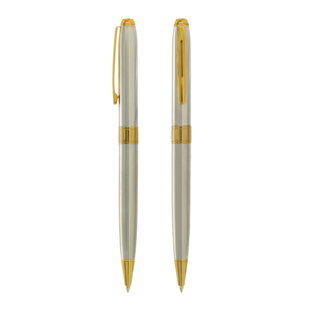 Bút bi kim loại BP-031SL-Bạc phối vàng .1
