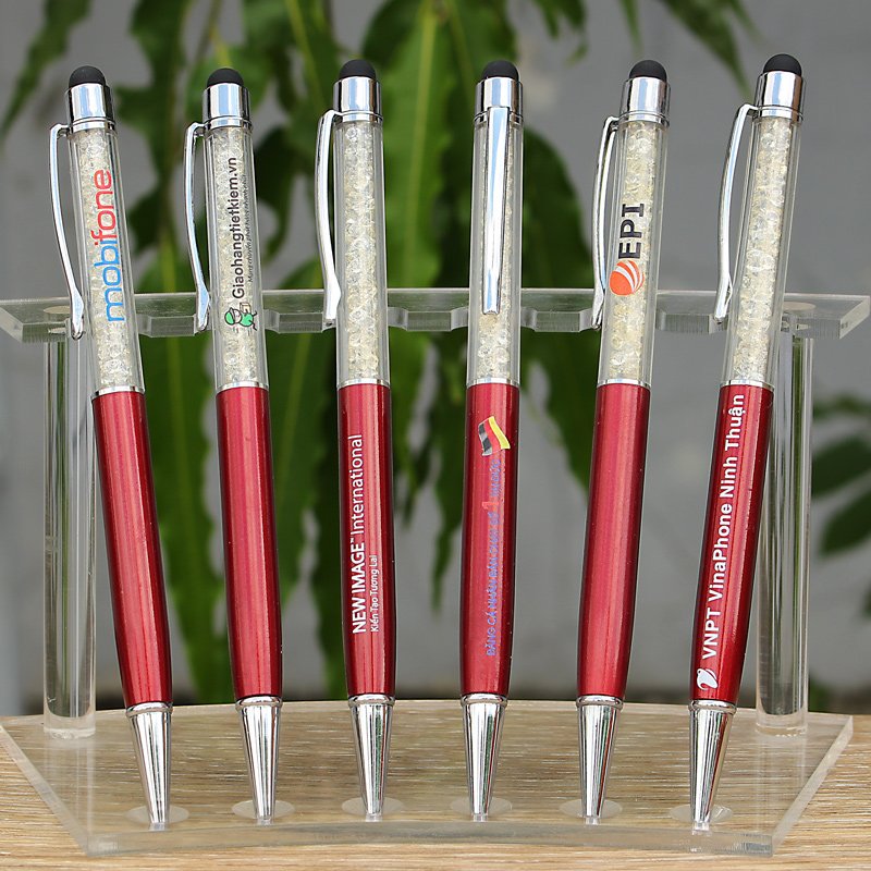 Bút bi kim loại VB Crystal Pen-Đỏ Bút bi kim loại VB Crystal Pen-Đỏ