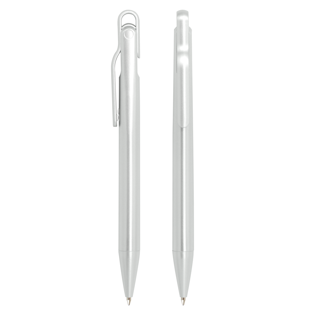 Bút bi nhựa AP-0723A-Bạc toàn thân.m